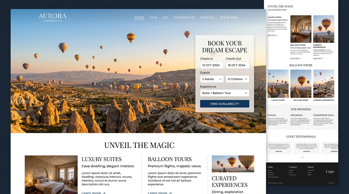 Kapadokya Turizm & Balon Rezervasyon Web Tasarımı